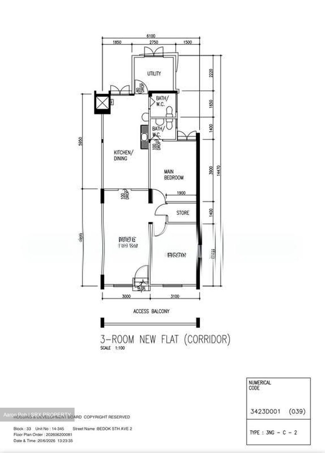 Blk 33 Bedok South Avenue 2 (Bedok), HDB 3 Rooms #572214171